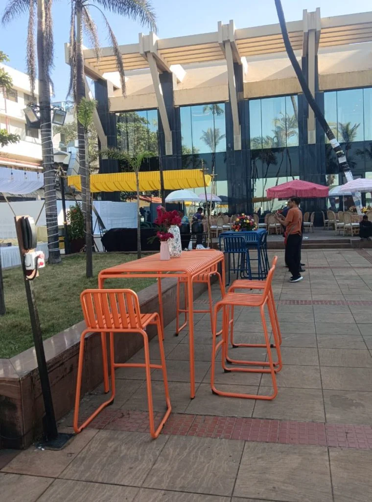 Colourful Bar Tables Setup