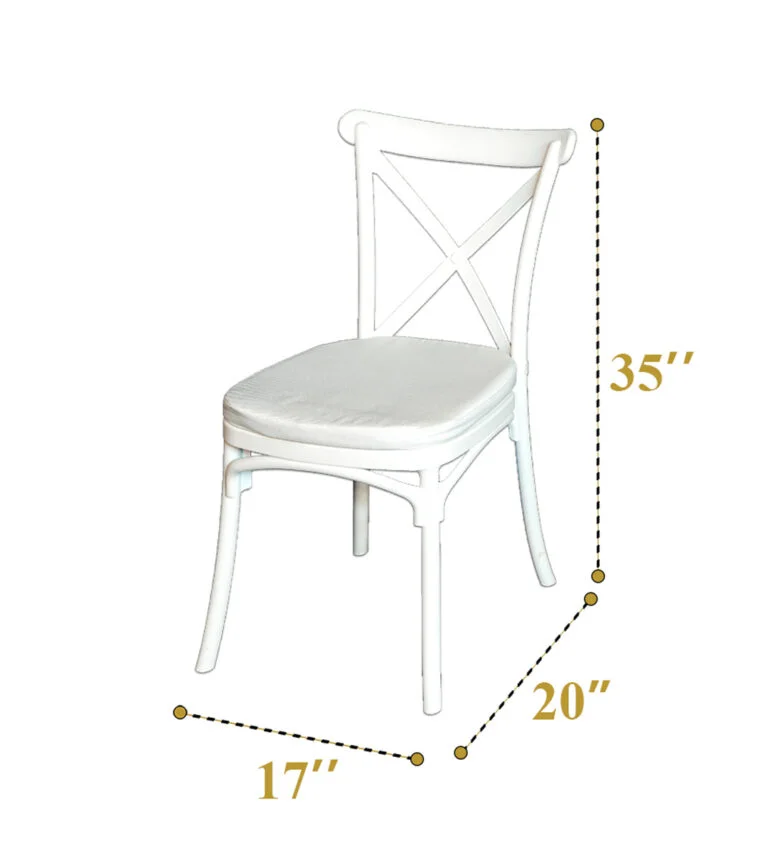 Cross Back Chair - White Setup