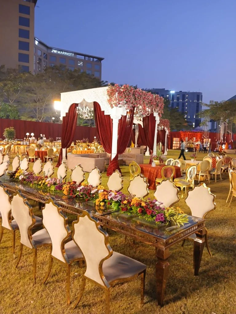 Flower Back Chairs Setup