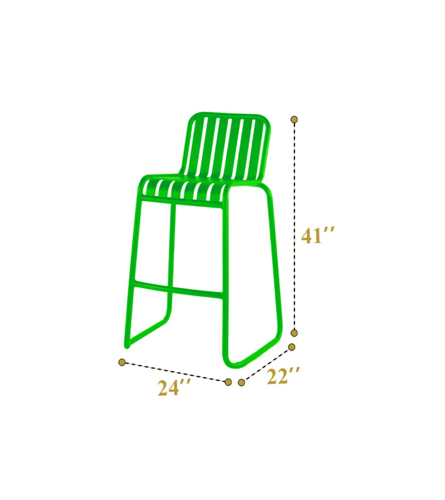 Colourful Bar Chairs - Green Setup