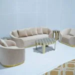 Beige Panther Sofa - Three Seater Setup