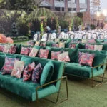 Blush Green Sofa - Three Seater Setup