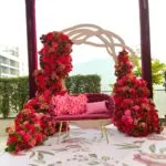 Bubble Sofa 3 Seater - Maroon Setup