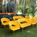 Bubble Sofa 3 Seater - Yellow Setup