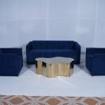 Indigo Blue sofa - Three Seater Setup
