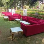 Maroon Shelly Sofa - Three Seater Setup