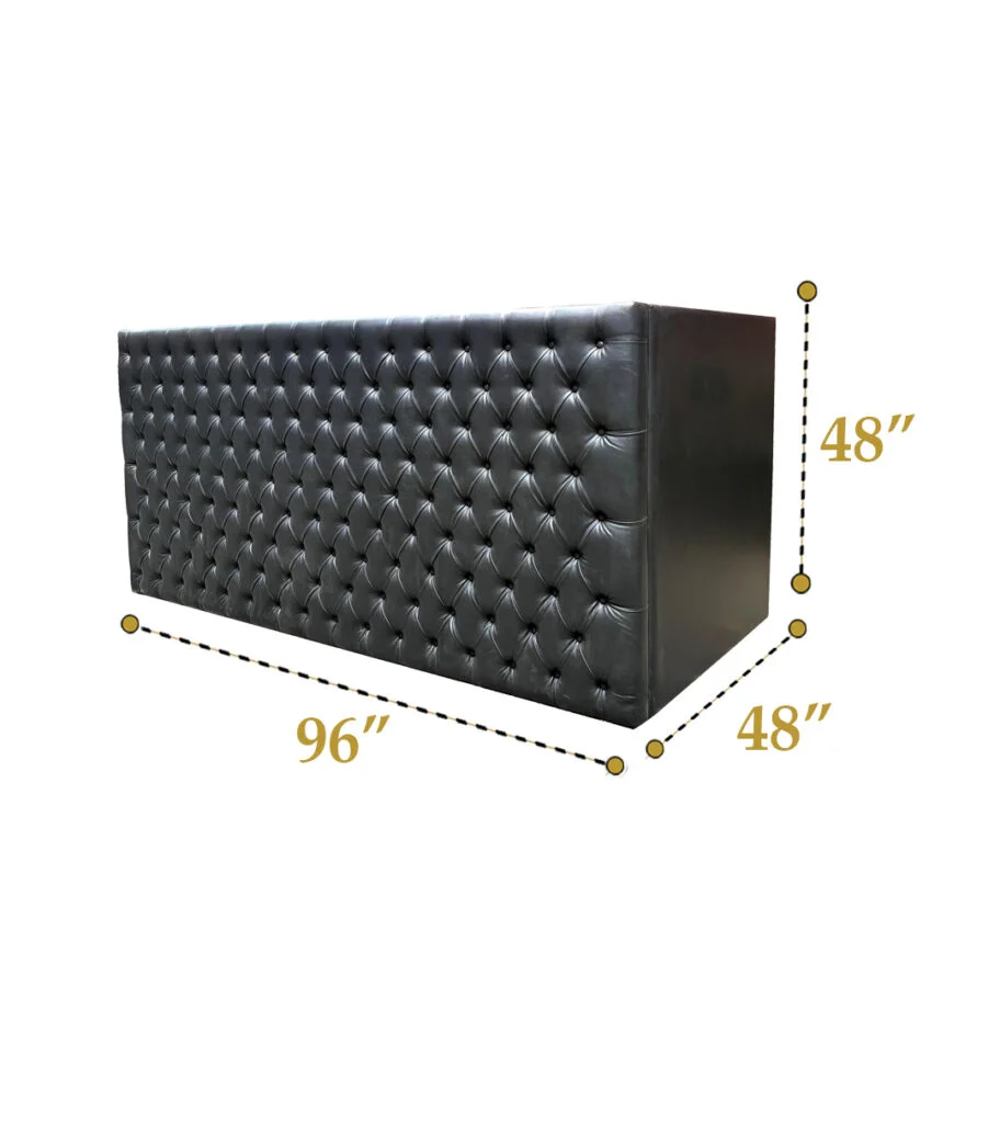 Leather Bar Counter - Black Setup