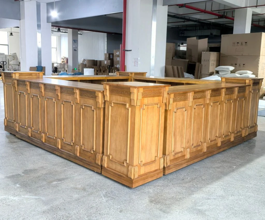 Vintage Wooden  Bar Counter 1set Setup