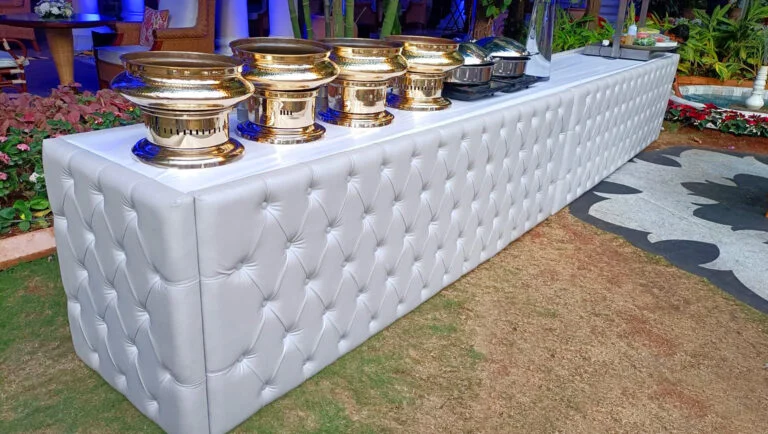 Leather Buffet Fascia - Silver Setup