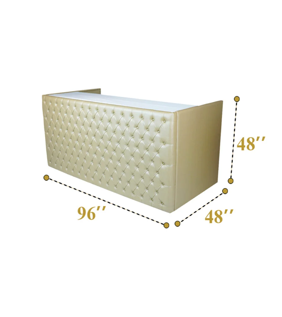 Leather Bar Counter - Gold Setup