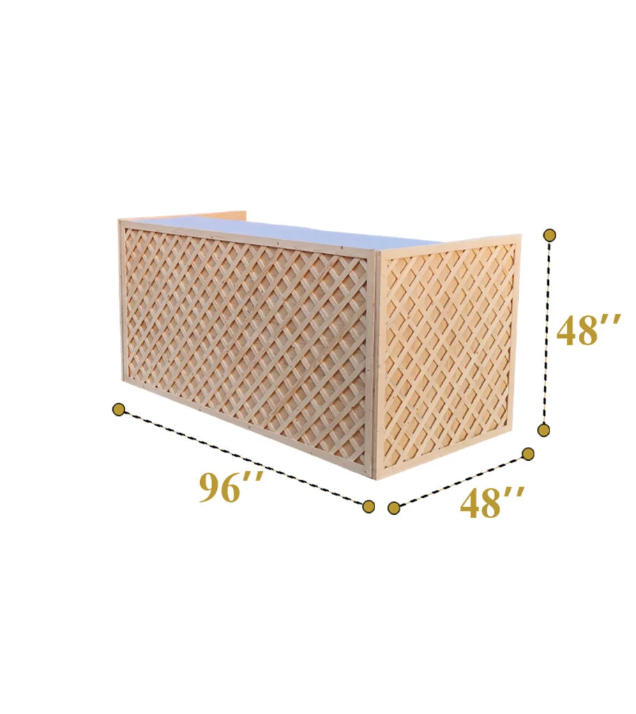Wooden Trellis Bar Counter Setup