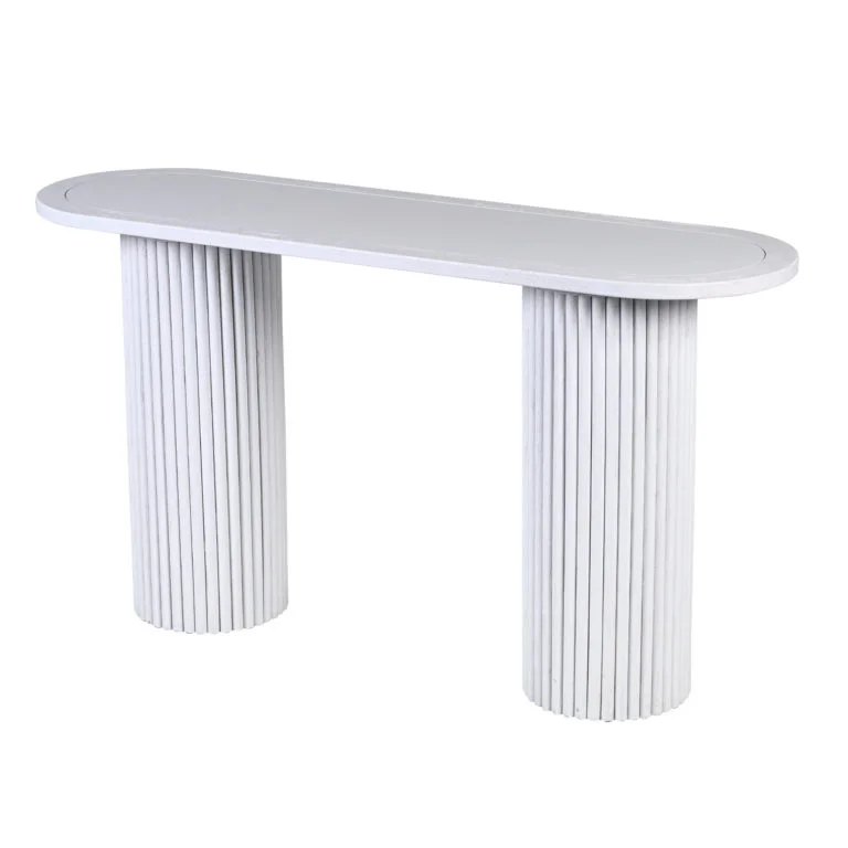 White Console Table Setup