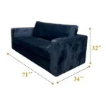 Black Tuxedo Sofa - Three Seater Setup