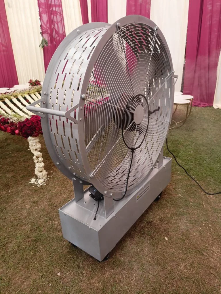 Floor Mist Fan Setup
