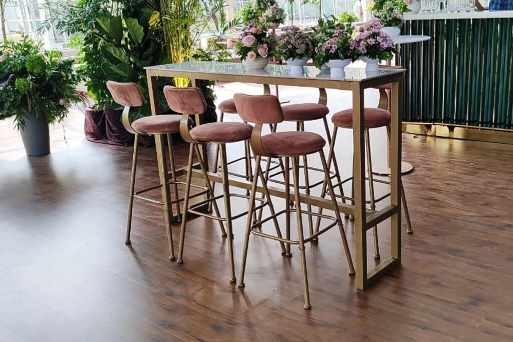 Long Bar Table Setup