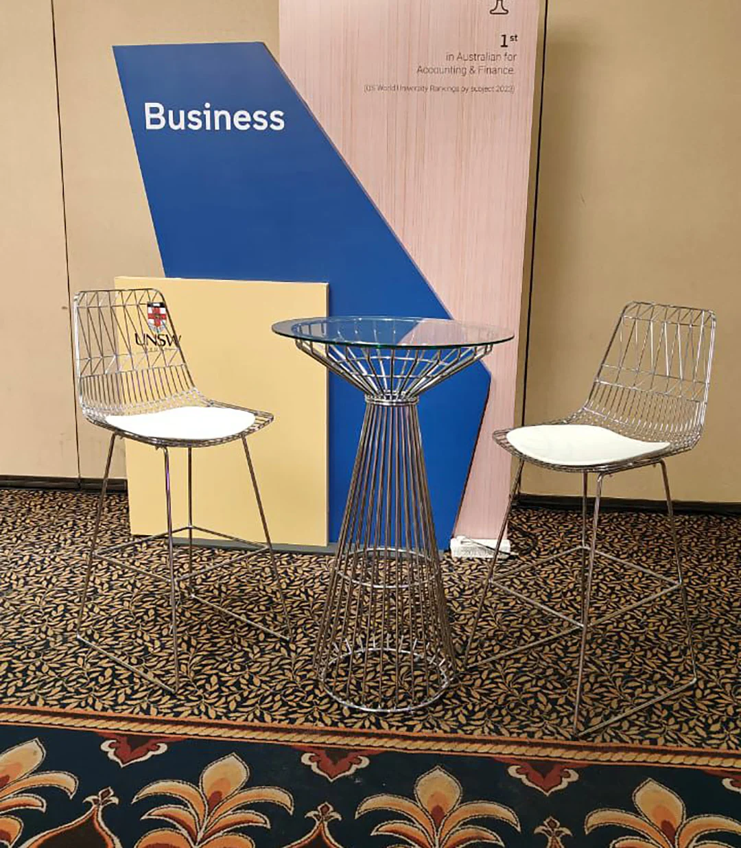 Silver Arrow Cocktail Table Setup