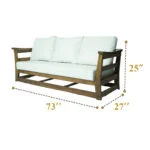 Darkwood Chocolate Sofa - Three Seater Setup