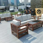 Darkwood Chocolate Sofa - Single Seater Setup