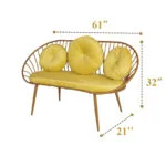 Aerrow Sofa - Yellow Setup