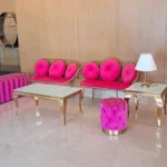Aerrow Sofa - Rani Pink Setup