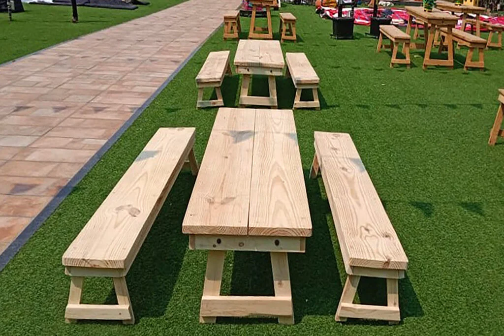 Kids Picnic Bench Setup