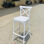 White Bar Chair Setup