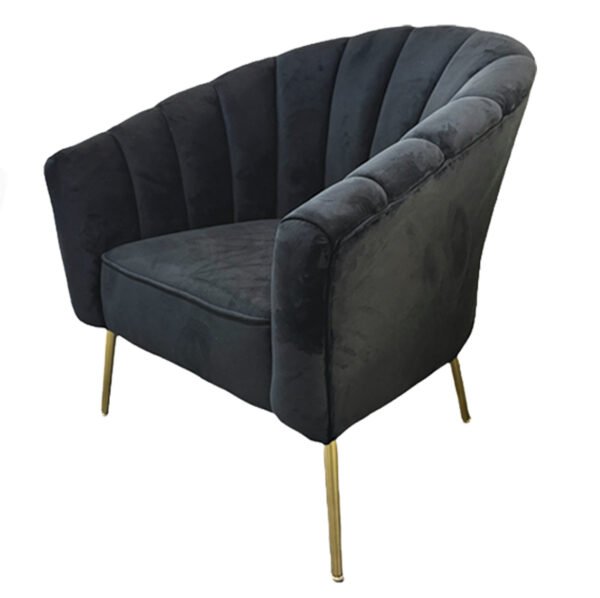Royal Black Sofa - Single Seater