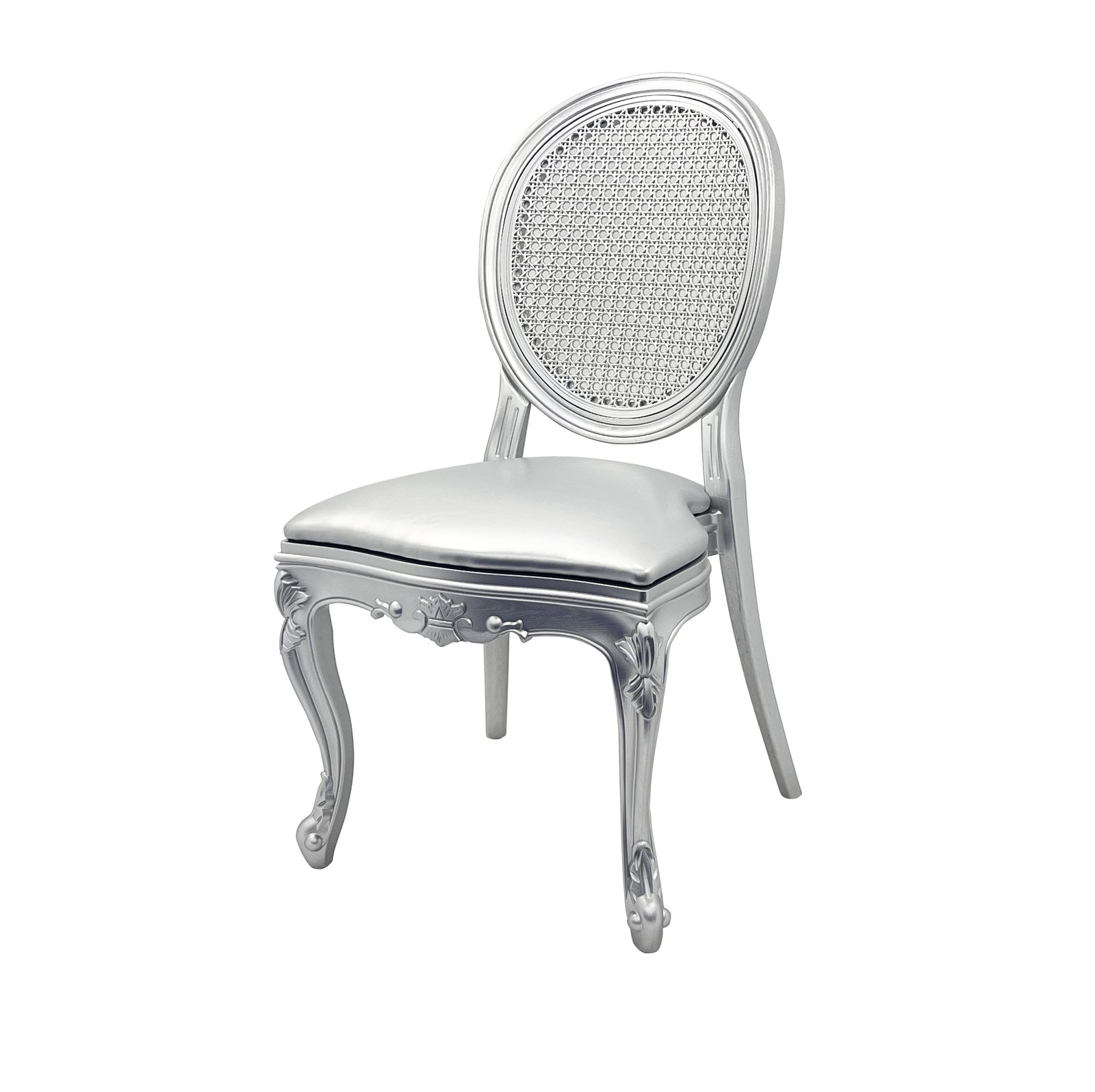 Imperial Chair Rattan - Silver