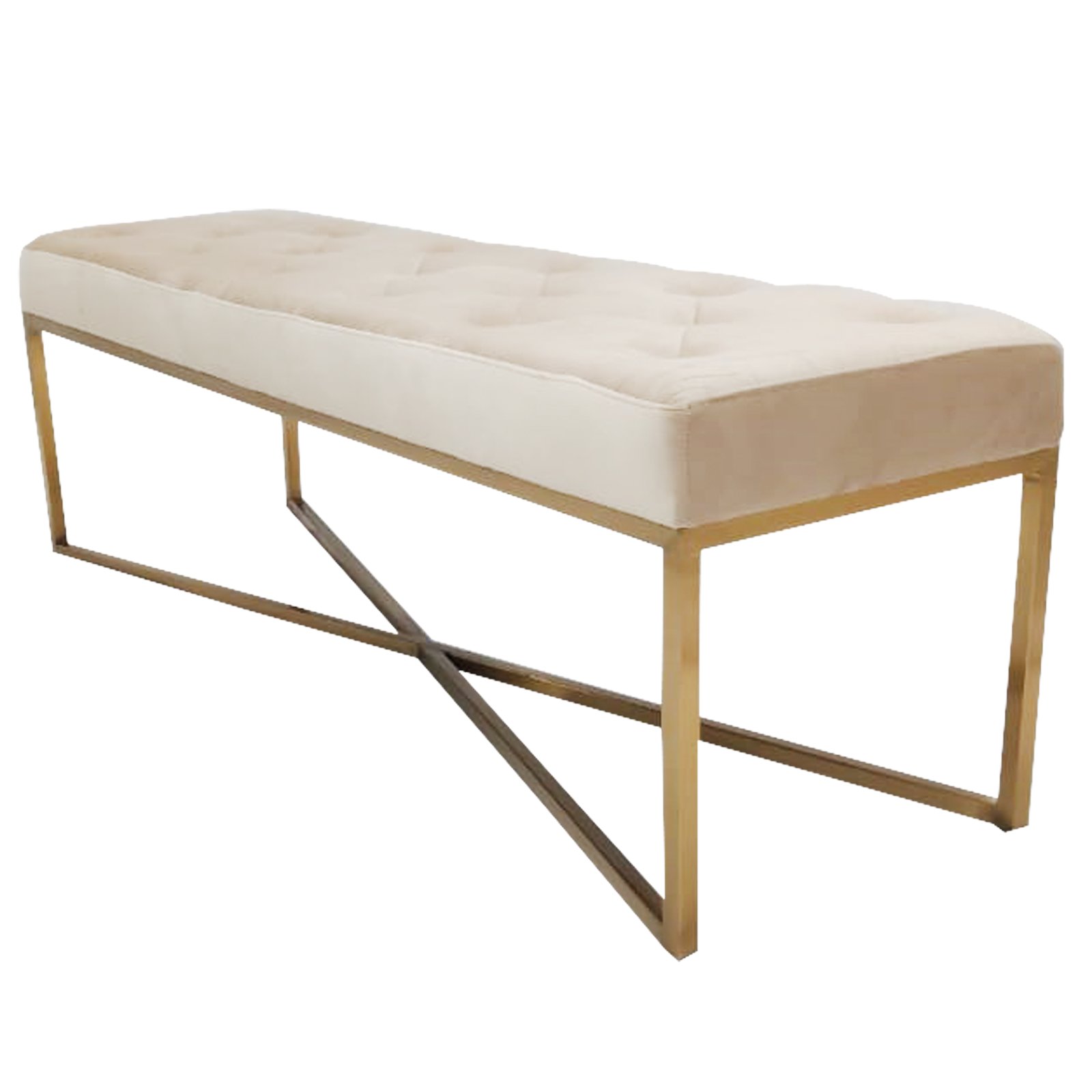 Criss Cross Bench - Beige