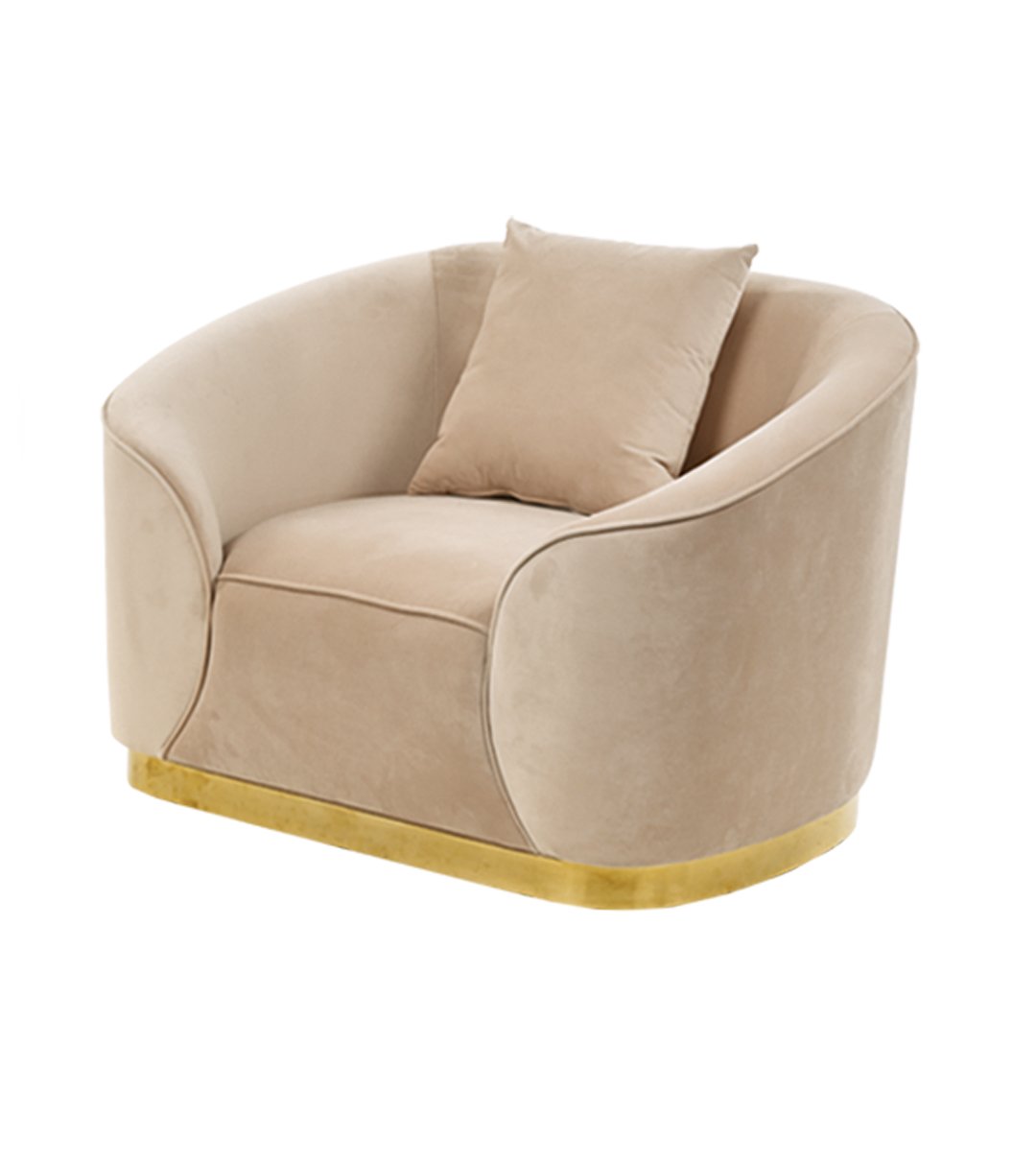 Beige Panther Sofa - Single Seater
