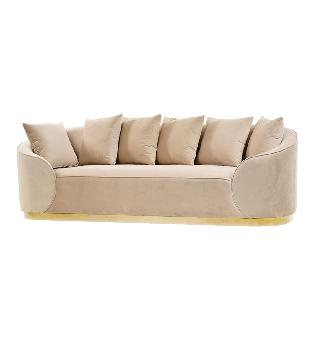 Beige Panther Sofa - Three Seater