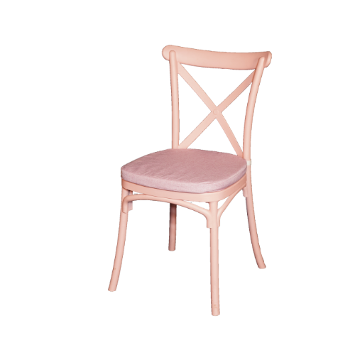 Cross Back Chair - Pink