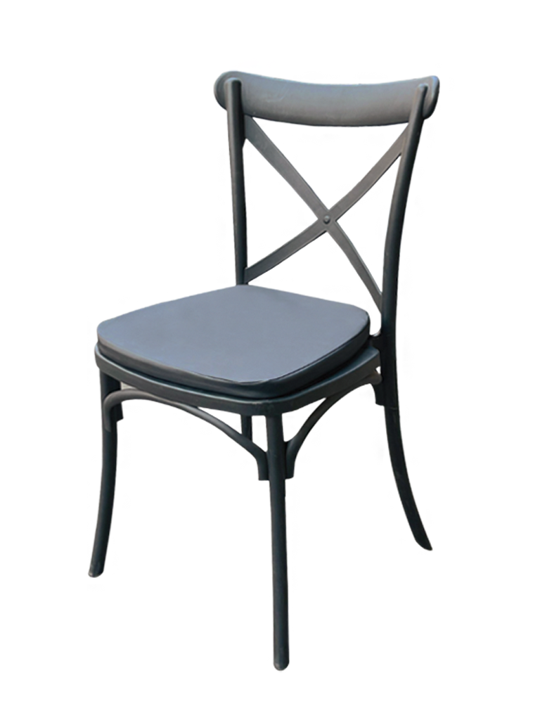Cross Back Chair - Black