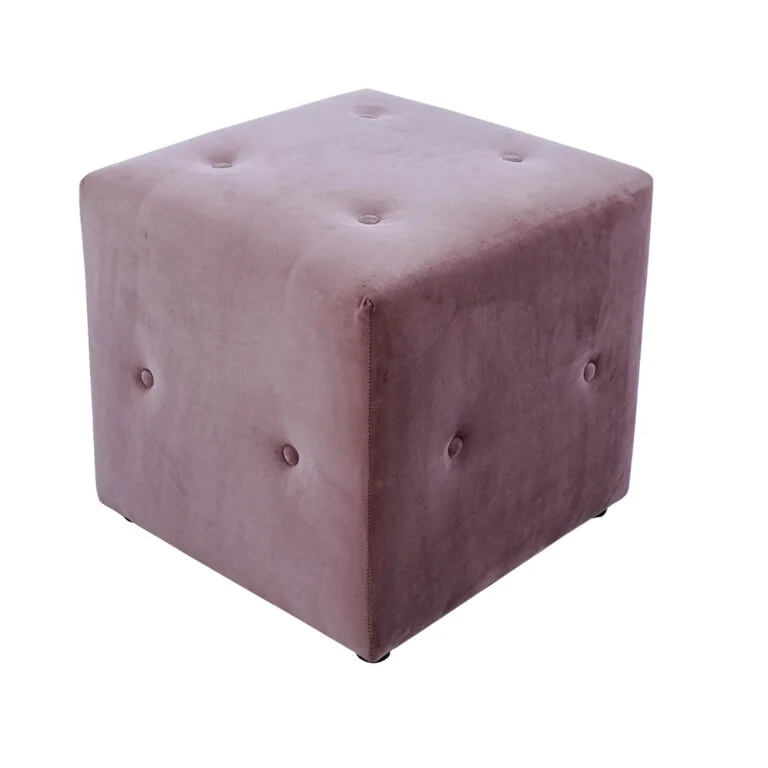 Coral Square Pouffes - Pink