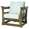 Darkwood Chocolate Sofa - Single Seater