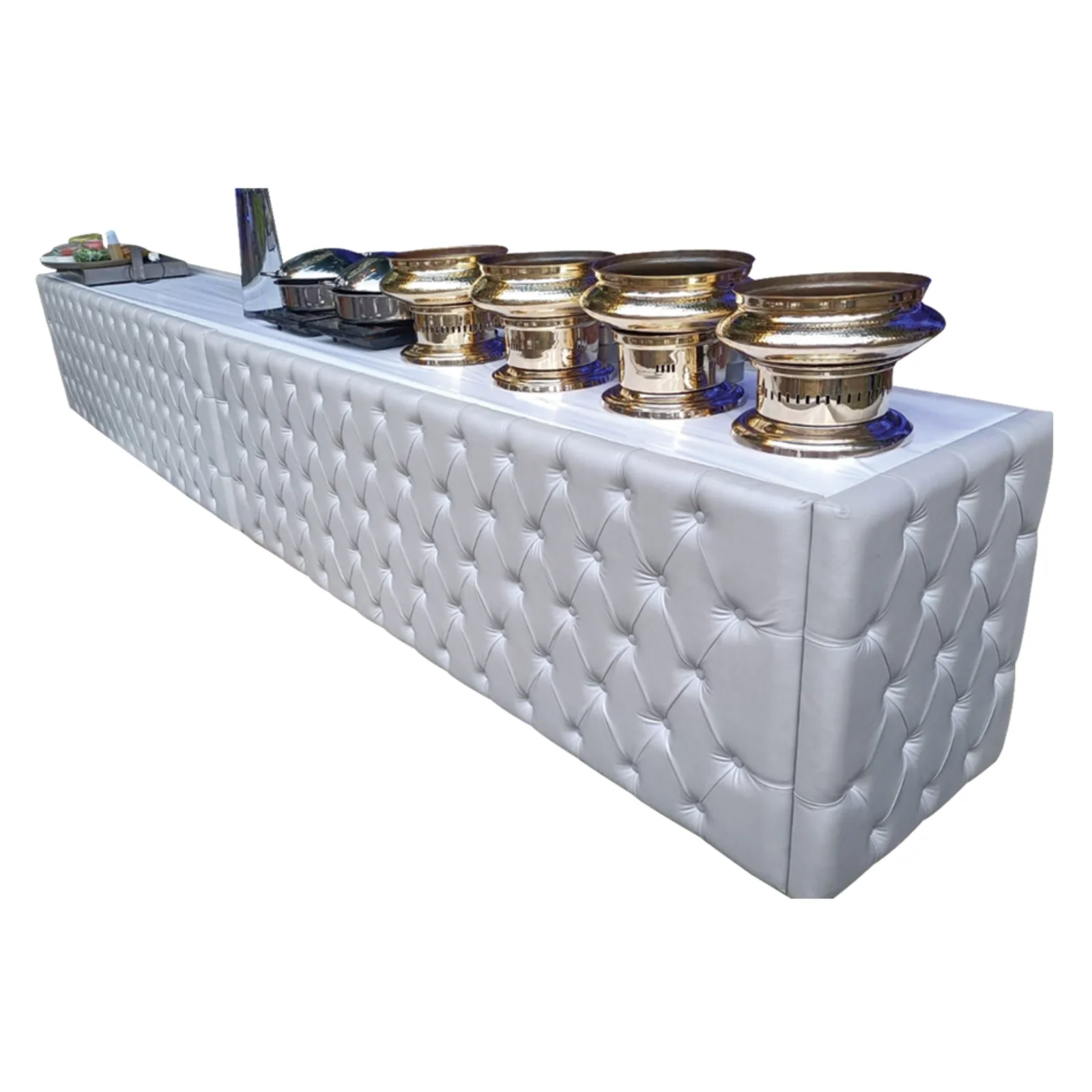 Leather Buffet Fascia - Silver