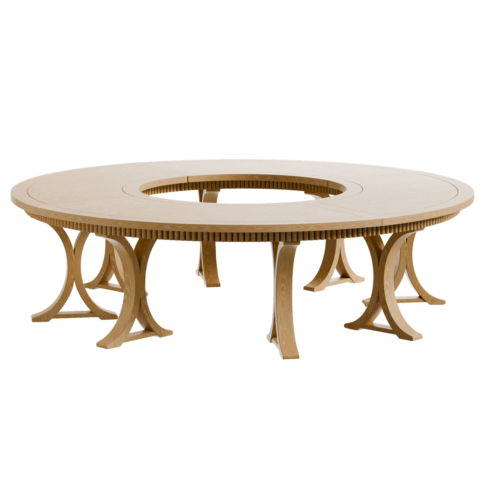 Wooden Full Moon Table - 2 Set