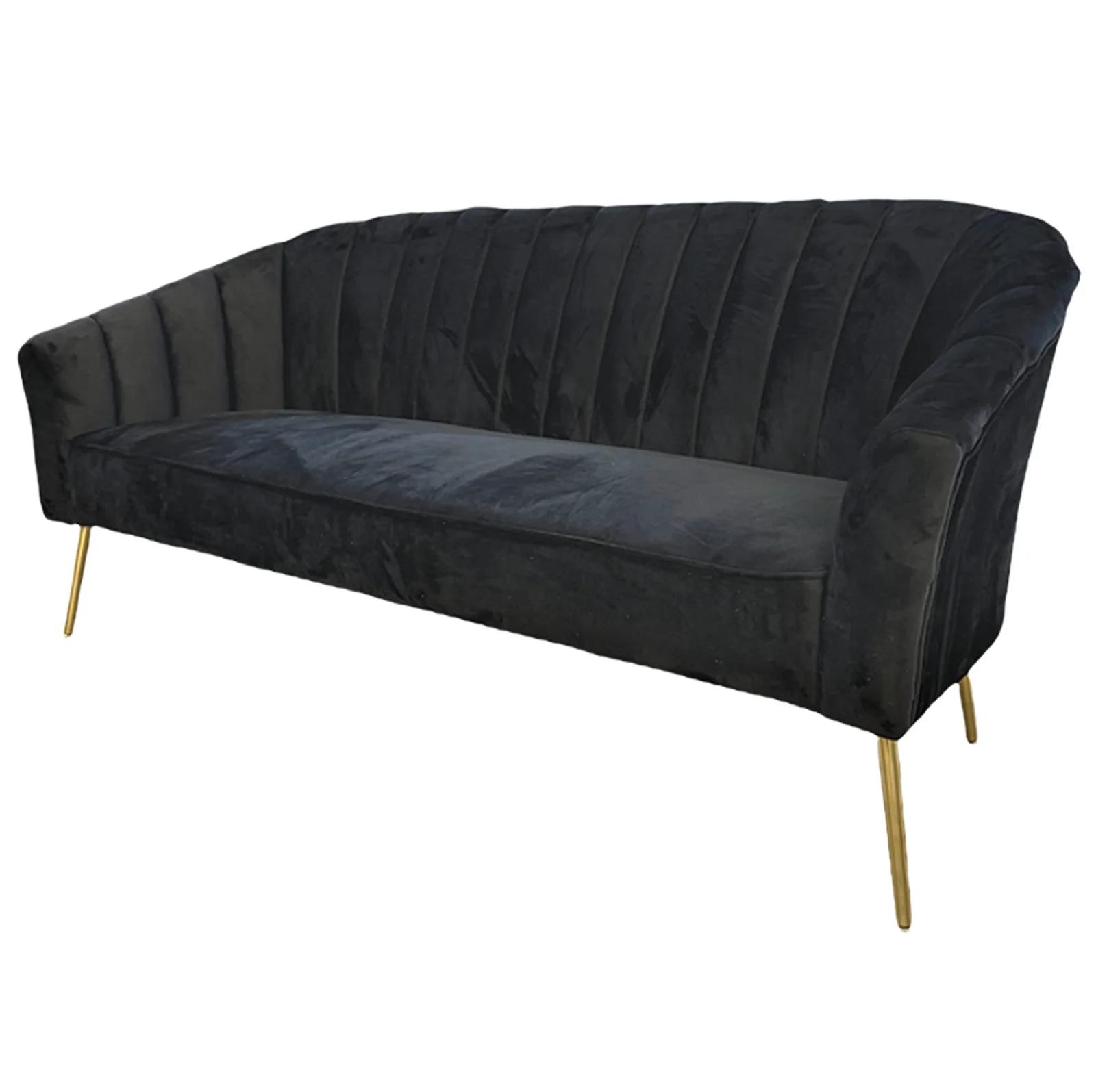 Royal Black Sofa - Three Seater
