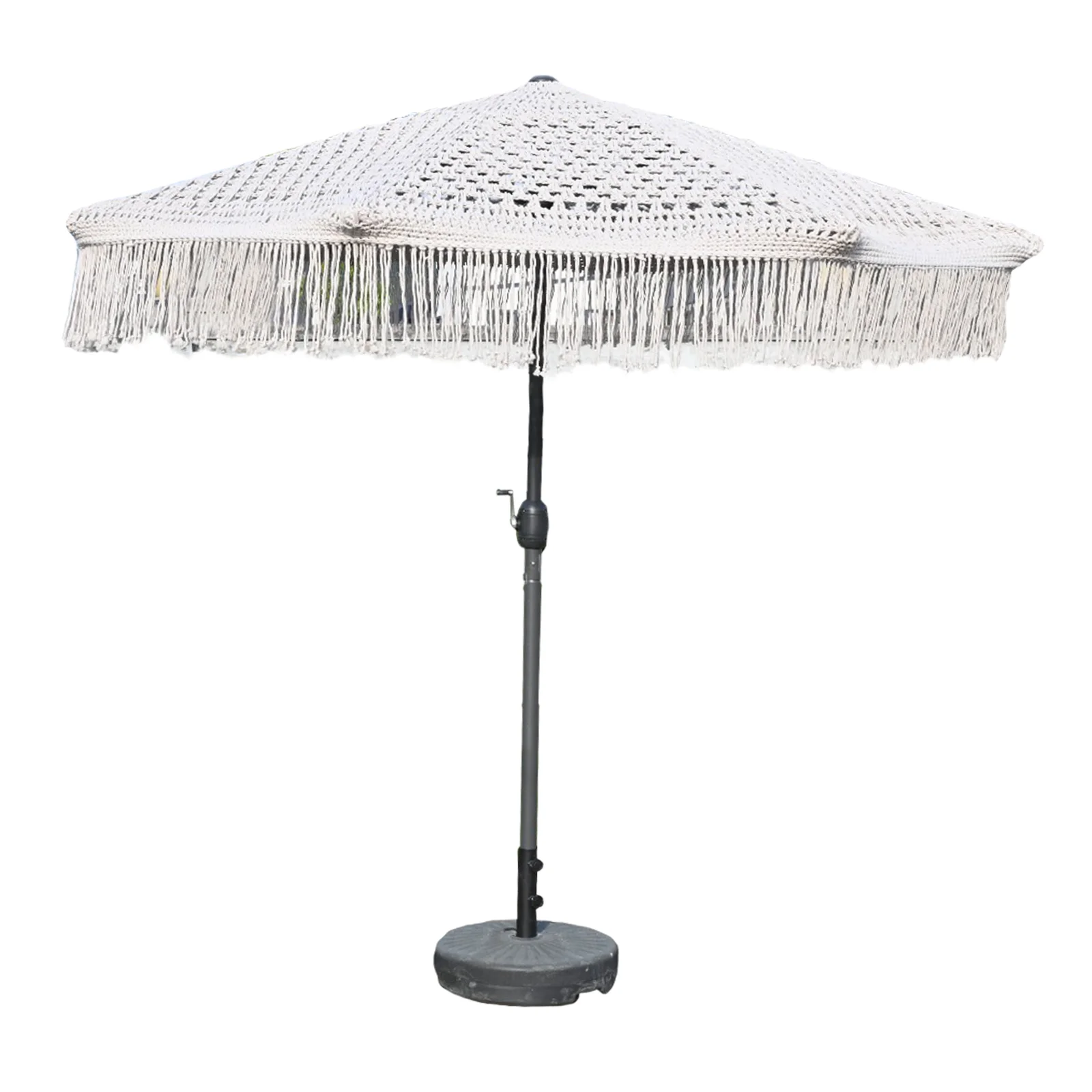Macrame Umbrella (Big) - White