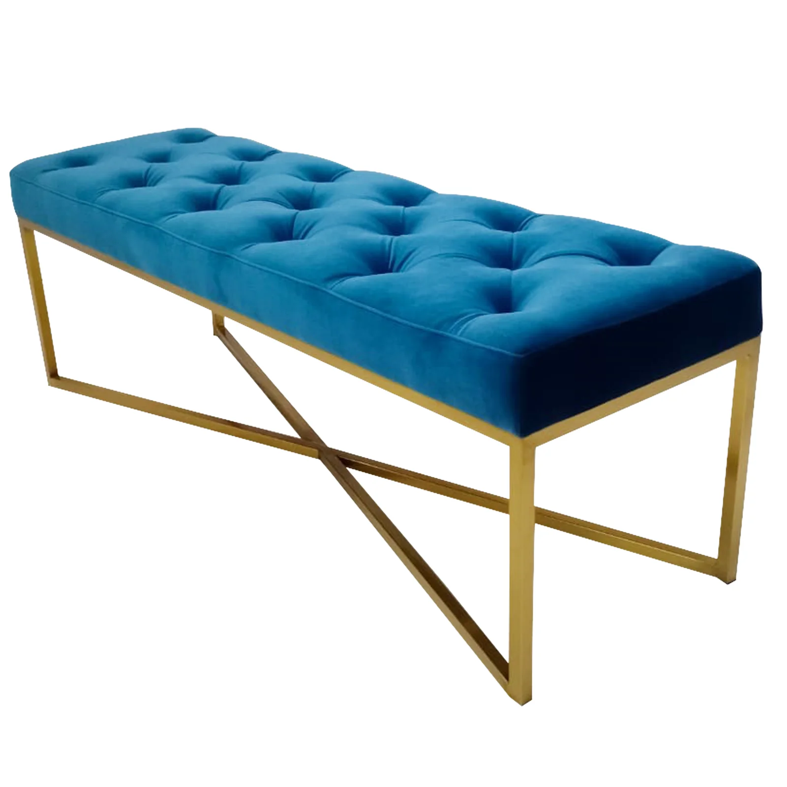 Criss Cross Bench - Blue