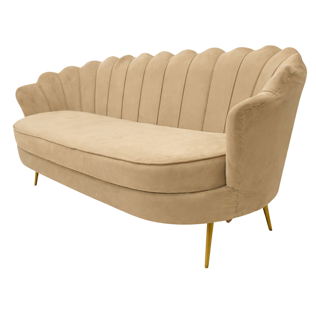Beige Sunflower Sofa - Three Seater - Beige